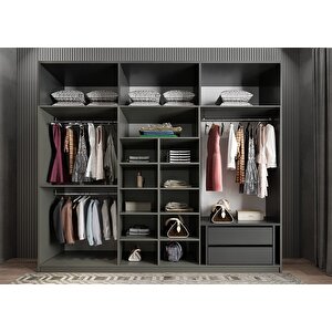 Zirve Altı Kapaklı Gardırop Antrasit G.a.z_2_208 208 cm