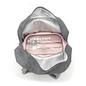 Isı Yalıtımlı Termal Çantalı Çelik Lunch Box – Bpa’sız, Sızdırmaz, Çok Bölmeli Yemek Kabı Pembe