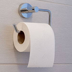 Kapaksız Wc Kağıt Aparatı Vidalı Paslanmaz Metal Duvar Tuvalet Kağıtlık Banyo Aksesuarı Gümüş Krom