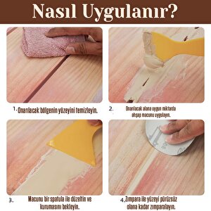 Gürgen Renk Ahşap Parke Tamir Macunu Mobilya Masa Dolgu Çatlak Çizik Giderici 125 Ml Kullanım Hazır