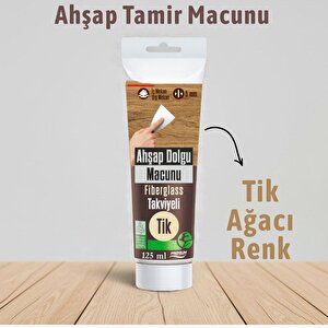 Ti̇k Renk Ahşap Parke Tamir Macunu Mobilya Masa Dolgu Çatlak Çizik Giderici 125 Ml Kullanıma Hazır