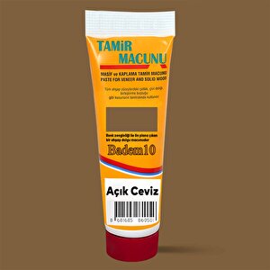 Açık Ceviz Ahşap Parke Tamir Macunu Mobilya Dolgu Çatlak Çizik Giderici 200 Gr Kullanıma Hazır Macun