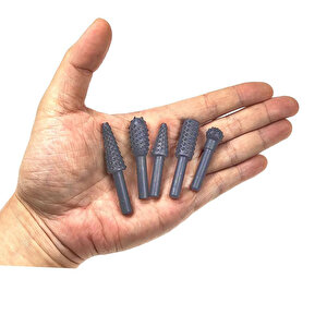 (5 Parça) Ahşap Törpü Freze Uç Ucu Uçları Seti Matkap Uyumlu Oyma Zımpara Kalıp Ucu Seti Hobi Takımı