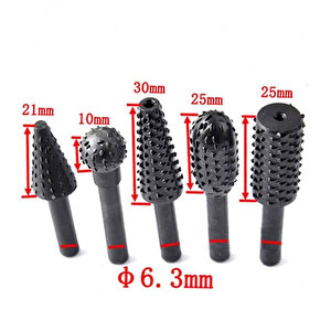 (5 Parça) Ahşap Törpü Freze Uç Ucu Uçları Seti Matkap Uyumlu Oyma Zımpara Kalıp Ucu Seti Hobi Takımı