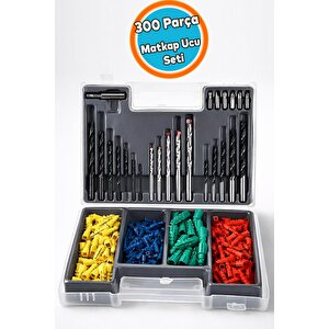 Kapsamlı Matkap Ucu Set Duvar Metal Ahşap 17'li Delme 4 Çeşit Dübel 6 Farklı Yıldız Düz Bits Uç Organizer