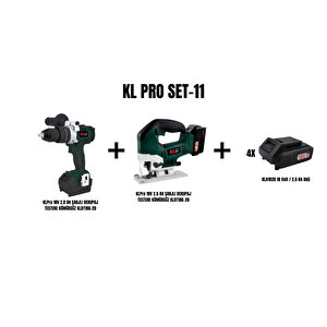 Klpro Set-11 (şarjli Darbeli̇ Matkap Kömürsüz+ Şarjli Dekupaj Testere Kömürsüz)