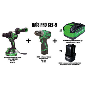 Haispro Set-9 (darbeli̇ Matkap Rb-db2109+akülü Matkap 16v Rb-db16)