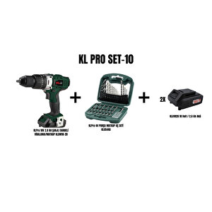 Klpro Set-10 (şarjli Darbeli̇ Vi̇dalama/matkap+44 Parça Matkap Uç Seti̇)