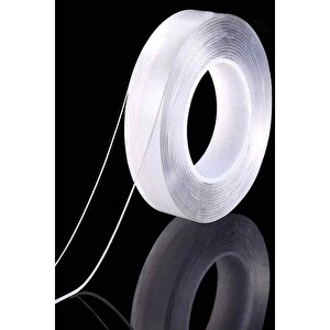 Çift Taraflı Nano Bant Montaj Çok Amaçlı Güçlü Yapıştırma Bandı Şeffaf 20 Mm X 1 Metre