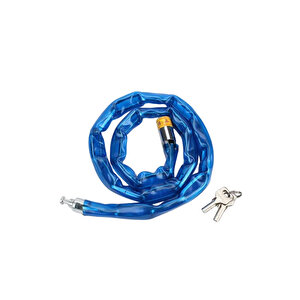 Bisiklet Motosiklet Zincir Kilidi 100 Cm Çelik Kilit Çap 5 Mm Ø  Korumalı Hırsızlık Önleme 1 Adet