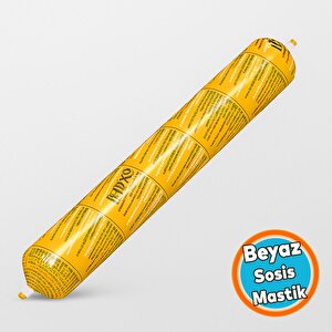 Beyaz Sosis Mastik 600 Ml Yüksek Performanslı Yapıştırıcı Mastik Montaj Su Yalıtım Tamir Ürünü