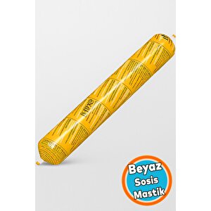 Beyaz Sosis Mastik 600 Ml Yüksek Performanslı Yapıştırıcı Mastik Montaj Su Yalıtım Tamir Ürünü