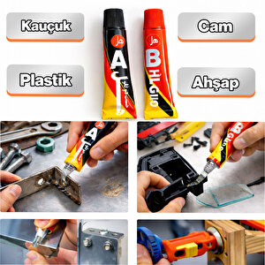 Güçlü İkiz Yapıştırıcı Cam Plastik Ahşap İçin Hızlı Kuruyan Endüstriyel Süper Yapıştırıcı 14 Gr