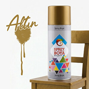 Sprey Boya Altin Yaldiz 400 Ml Metal Ahşap Beton Yüzeylere Uygun Hobi Dekoratif Amaçlı Sprey Boya