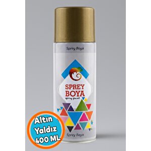 Sprey Boya Altin Yaldiz 400 Ml Metal Ahşap Beton Yüzeylere Uygun Hobi Dekoratif Amaçlı Sprey Boya
