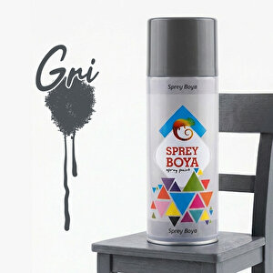 Sprey Boya Gri̇ 400 Ml Metal Ahşap Beton Yüzeylere Uygun Hobi Dekoratif Amaçlı Sprey Boya