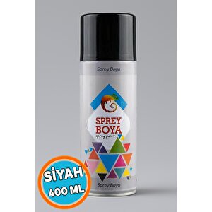 Sprey Boya Si̇yah 400 Ml Metal Ahşap Beton Yüzeylere Uygun Hobi Dekoratif Amaçlı Sprey Boya