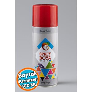 Sprey Boya Bayrak Kirmizi 400 Ml Metal Ahşap Beton Yüzeylere Uygun Hobi Dekoratif Amaçlı Sprey Boya