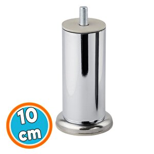 Mobilya Ayağı Modern Koltuk Kanepe Dayanıklı Tv Ünite M8 Civatalı Ayakları Krom Gümüş 10 Cm Metal