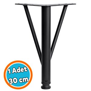 Mobilya Ayağı Modern Koltuk Kanepe Dayanıklı Tv Ünitesi Ayağı Ayakları Siyah Metal 30 Cm