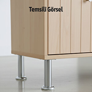 Mobilya Ayağı Modern Koltuk Kanepe Dayanıklı Tv Ünite Ayağı Ayakları Tablalı Metal 20 Cm Krom Gümüş