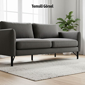 Mobilya Ayağı Modern Koltuk Kanepe Dayanıklı Tv Ünitesi Ayağı Ayakları Siyah Metal 25 Cm