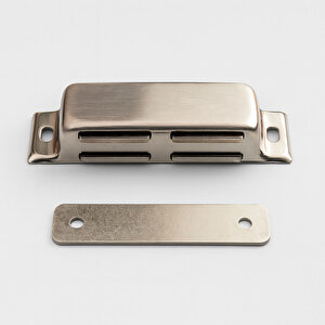 Paslanmaz Metal Mıknatıslı Çıt Çıt 8,5 Cm Kapak Tutucu Dolap Çekmece Kapatma Mekanizması