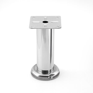 Mobilya Ayağı Modern Koltuk Kanepe Dayanıklı Tv Ünite Ayağı Ayakları Tablalı Krom Metal 12 Cm Gümüş