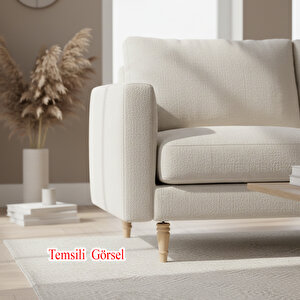 Doğal Boyasız Ahşap Ayak Silindir Mobilya Koltuk Kanepe Ayağı Metal Montaj Aparat & Keçe 18 Cm Bohem