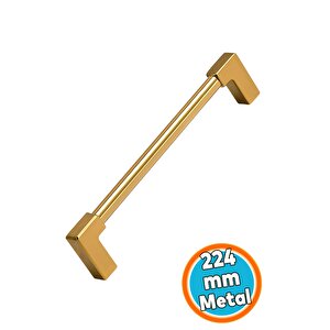 Mobilya Kulp Çekmece Dolap Kapak Kolu Kulpu Kulpları Dayanıklı Tasarım 224 Mm Bronz Metal