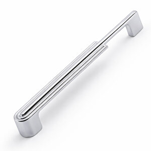 Mobilya Çekmece Dolap Kapak Kulpu Dayanıklı Kulbu Kulpları Siyah 160 Mm Gümüş Krom Metal Kulp