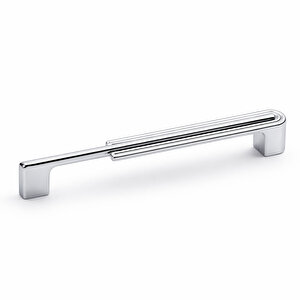 Mobilya Çekmece Dolap Kapak Kulpu Dayanıklı Kulbu Kulpları Siyah 160 Mm Gümüş Krom Metal Kulp