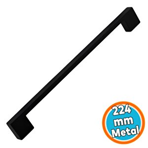 Mobilya Mutfak Çekmece Dolap Dolabı Kulbu Kulpu Kulpları (224 Mm - 22.4 Cm) Siyah Metal