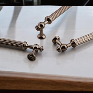 Dolap Kolu Mutfak Dolabı Mobilya Çekmece Kulpu Kulp Modeli Çizgili 256 Mm Bronz Metal