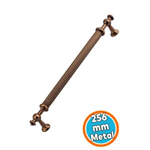 Dolap Kolu Mutfak Dolabı Mobilya Çekmece Kulpu Kulp Modeli Çizgili 256 Mm Bronz Metal