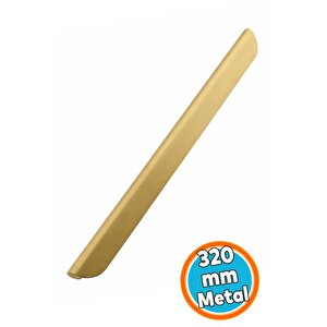 Mobilya Çekmece Mutfak Dolap Kapak Kulpları Kulbu Dolabı Kulpu 320 Mm Mat Gold Altın Kulp Metal