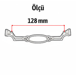 Mobilya Çekmece Dolap Kapak Kulpu Dayanıklı Kulbu Kulpları 160 Mm Antik Bakır Metal Kulp