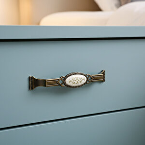 Mobilya Çekmece Dolap Kapak Kulpu Dayanıklı Kulbu Kulpları 160 Mm Antik Bakır Metal Kulp