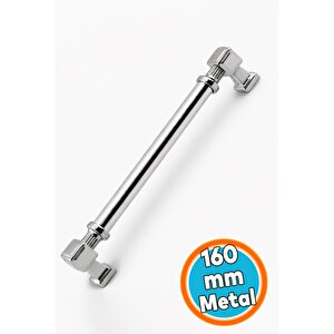 Mobilya Mutfak Çekmece Dolap Kulpu Kulbu Kulpları Krom Renk Talas Metal 160 Mm 16 Cm Düz Kulp