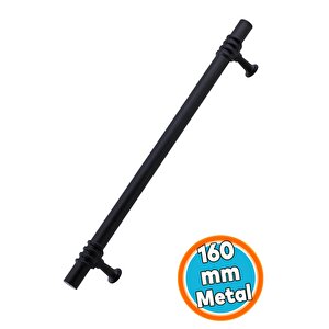 Mobilya Mutfak Çekmece Dolap Dolabı Kapak Kulbu Kulpu Kulpları (160 Mm - 16 Cm) Siyah Metal Kulp