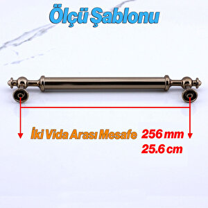 Mobilya Çekmece Mutfak Dolabı Dolap Kulpları Kulpu Kulpları Düz Model 256 Mm Bronz Metal Kulp