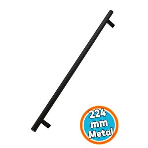 Mobilya Mutfak Çekmece Dolap Dolabı Kulpu Kulbu Kulplar Mat Siyah Metal Kulp 224 Mm 22.4 Cm