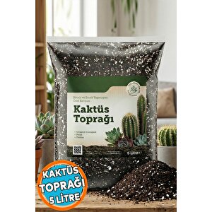 Kaktüs Toprağı (5 Li̇tre) Organik Cocopeat Perlit Pomza Karışımlı Kaktüs Ve Sukulent Toprağı Toprak