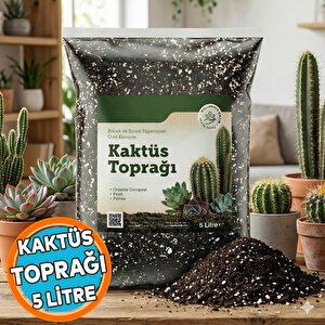 Bitki Bakım Seti 1 Adet 5 Litre Kaktüs Toprağı + 1 Adet 5 Litre Bitki Toprağı Toprak