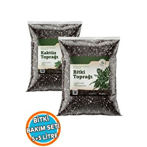 Bitki Bakım Seti 1 Adet 5 Litre Kaktüs Toprağı + 1 Adet 5 Litre Bitki Toprağı Toprak