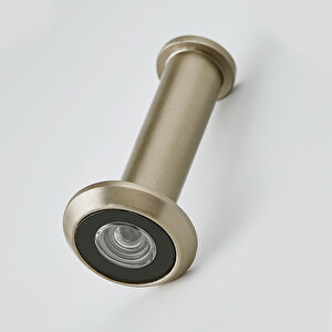 Saten Renk Kapı Dürbünü Kısa 50–75 Mm Ayarlanabilir 14 Mm Geniş Açılı Güvenlik Kapı Gözetleme Dürbünü