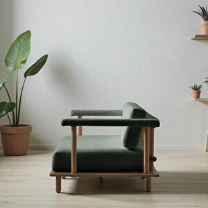 Eymense Pia İkili Koltuk + Puf Yeşil