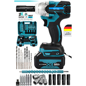 5ah Professional Somun Sökme Şarjlı Darbeli Matkap Vidalama Set Sarı Powerblack