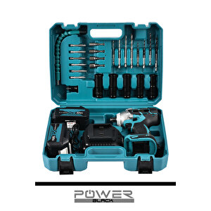 5ah Professional Somun Sökme Şarjlı Darbeli Matkap Vidalama Set Sarı Powerblack