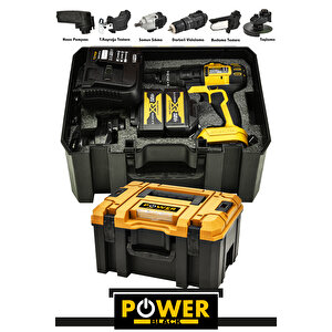 6 Lı Pro Set Taşlama Şarjlı Matkap Testere Tilki Kuyruğu Havalı Pompa Somun Sökme Sarı